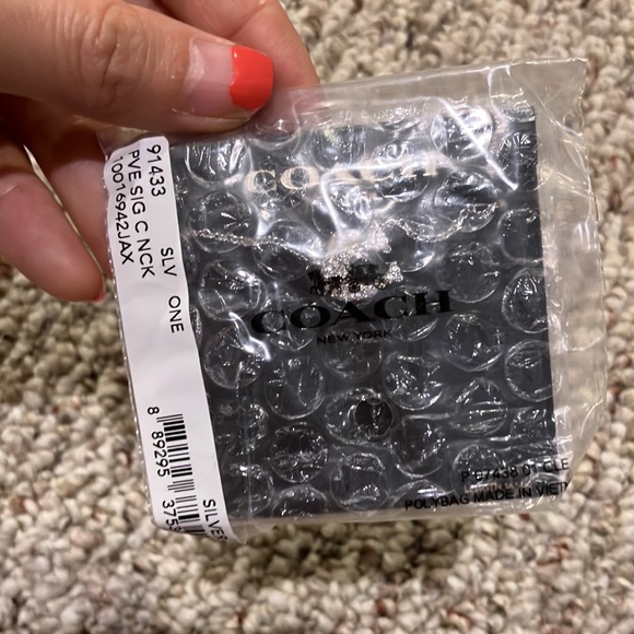 Coach Pave Signature C Necklace, Women's 91433 silver - Picture 10 of 11